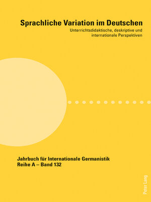 cover image of Sprachliche Variation im Deutschen